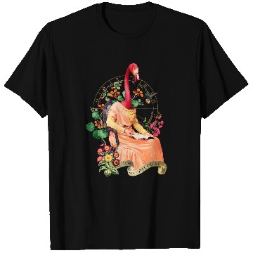Discover FANCY ART READING DRESSED FLAMINGO T-Shirts