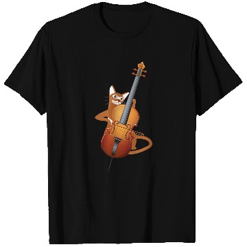 Discover Cello Cat Orchestra Classical Music Strings Cellist T-Shirts