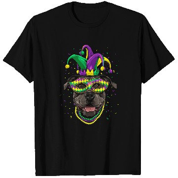 Discover Pit Bull Dog Lover Cute Mardi Gras carnivals Jester T-Shirts