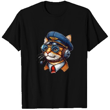 Discover Pilot Cat T-Shirts