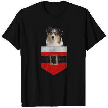 Discover Dog in your Pocket Santa Australian Shepherd T-Shirts