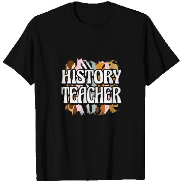 Discover History Teacher Leopard Print T-Shirts