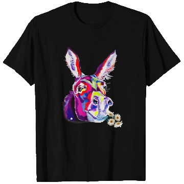 Discover Colored Donkey Colorful Flower Donkey Mom Lovers T-Shirts