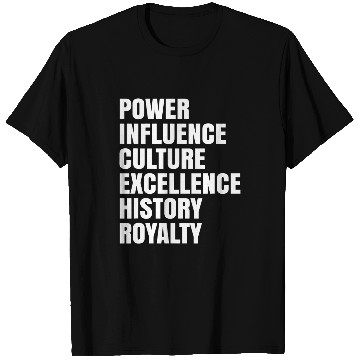 Discover Black Power Influence Culture Excellence History Royalty T-Shirts