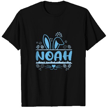 Discover Bunny Personalized Easter Egg Basket Name Kids Noah T-Shirts