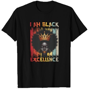 Discover I Am Black Excellence Melanin Queen African American T-Shirts