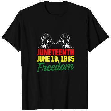 Discover Juneteenth Black African American Flag Pride 136 T-Shirts