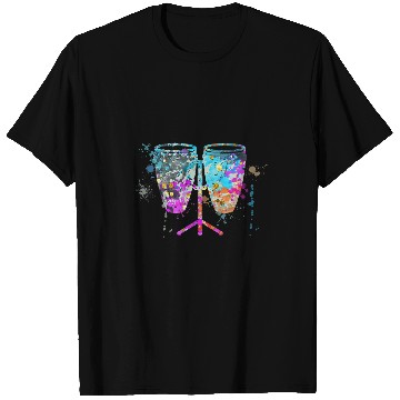 Discover Drums Drummer Conga Drum Instrument Silhouette Conga Drums T-Shirts