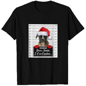 Discover Boxer Pet Dear Santa I Can Explain Funny Christmas Boxer Xmas T-Shirts