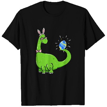 Discover Brontosaurus Bunny Ears Egg Easter Day Dinosaur Dino Boys 1 T-Shirts
