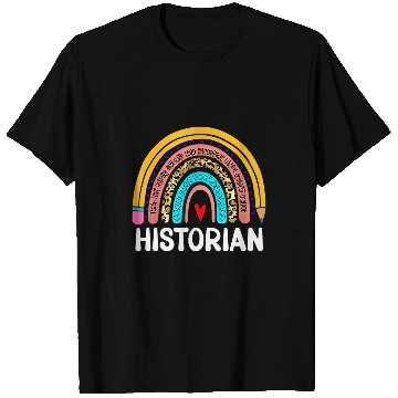 Discover Historian Leopard Rainbow Back To School History Teacher T-Shirts