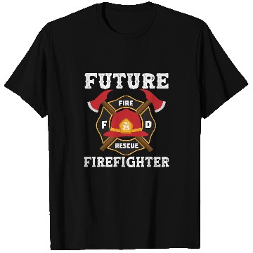Discover Fireman Firefighter Future Firefighter Funny Birthday Party Graduation Class Firemen T-Shirts