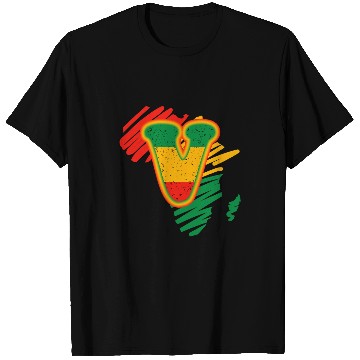 Discover Black History Month Initial Letter V Monogram Name African T-Shirts