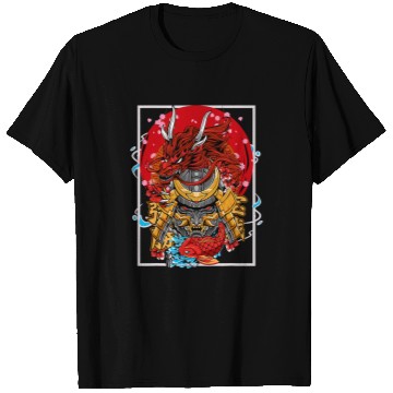 Discover Dragons Japanese Dragon Cherry Blossom Sakura Koi Fish Japan T-Shirts