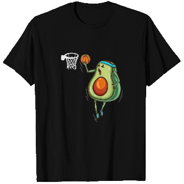 Discover Funny Basketball Funny Avocado Playing T-Shirts
