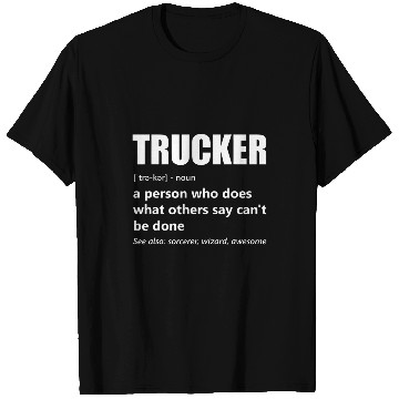 Discover Big Rig SemiTrailer Truck Driver Funny Trucker Meaning T-Shirts