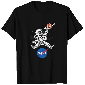 Discover Funny Basketball Astronaut Basketball NASA T-Shirts
