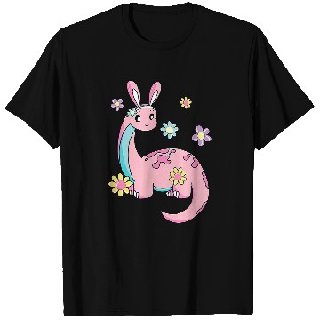 Discover brontosaurus bunny ears egg easter day dinosaur dino boys T-Shirts