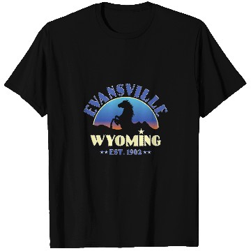 Discover Horse Lover Evansville Wyoming WY Wild Horse T-Shirts