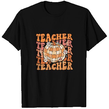 Discover Disco Ball Pumpkin Teacher Fall Thanksgiving Back To School T-Shirts