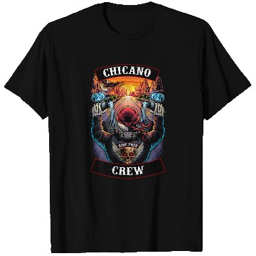 Discover Chicano Crew Motorcycle Biker Skull T-Shirts