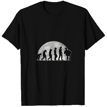 Discover Funny Accordion Evolution Moon Musician Accordionist T-Shirts