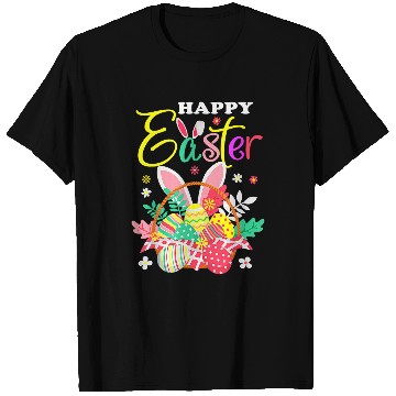 Discover Happy Easter Egg Basket Bunny Ears T-Shirts