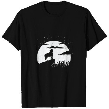 Discover Dog Staffordshire American Staffordshire Terrier and Moon Halloween T-Shirts