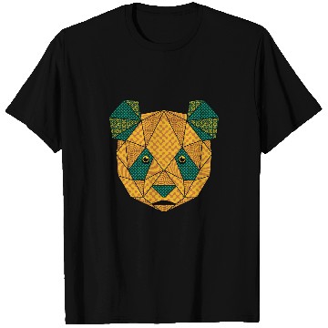 Discover Funny Bear Geometric Giant Panda Bear Low Poly Animal Face Bear Lovers Cute Bears T-Shirts