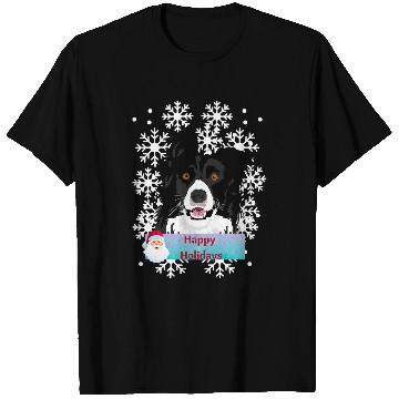 Discover Border Collie Pet Happy Holidays Herding T-Shirts