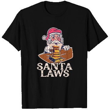 Discover Santa Laws Christmas Judge law student attorney T-Shirts