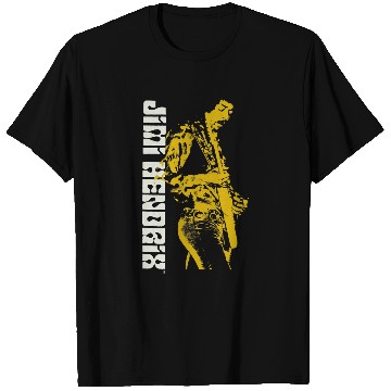 Discover Funny Guitar Jimi Hendrix Silhouette Guitarist T-Shirts