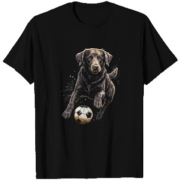 Discover Sport Soccer Brown Labrador Playing Soccer T-Shirts