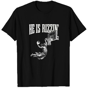 Discover Sport Basketball He Is Risen Funny Easter Jesus Playing T-Shirts