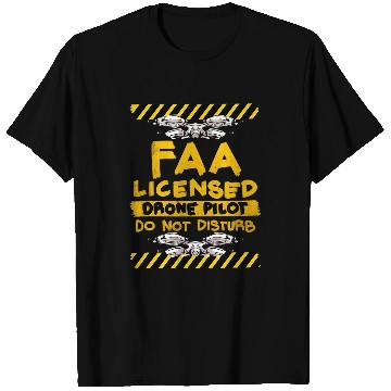 Discover Drone Pilot Do Not Disturb FAA Licensed UAV Hand Drawn T-Shirts