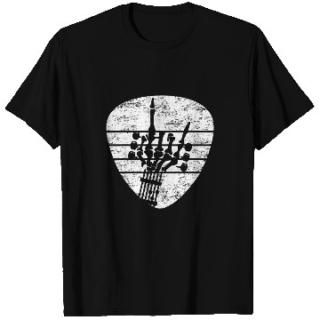 Discover Funny Guitar Rock Roll Skeletons Guitar vintages Music Lover Retro Skull T-Shirts