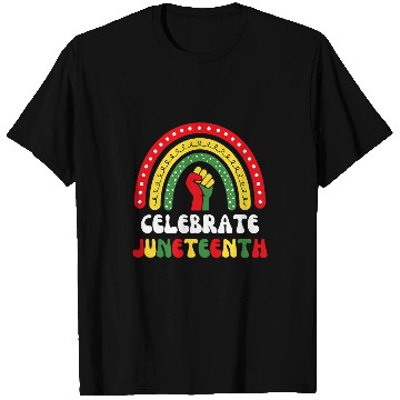 Discover Celebrate Juneteenth Rainbow 1865 Black History 1 T-Shirts