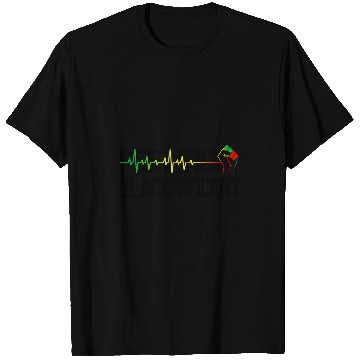 Discover black power fist feeling blacknificent heartbeat T-Shirts