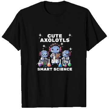 Discover Chibi Axolotls Science Lab stem kids chemistry education 1 T-Shirts