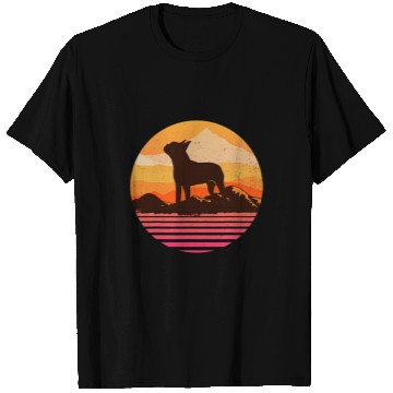 Discover Boston Terrier Pet With Sun Mountain Vintage Retro T-Shirts