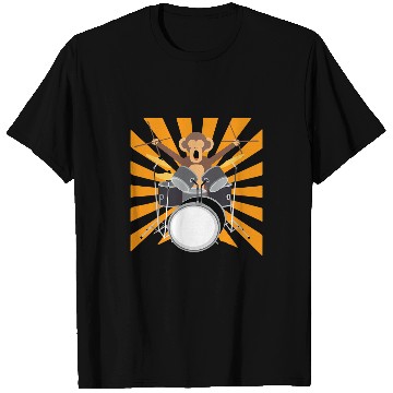 Discover Funny Drummer Monkey Lover Drums Drummer Monkey T-Shirts
