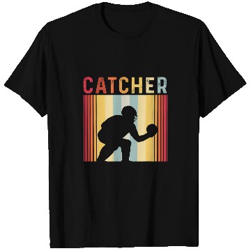 Discover Sport Baseball Retro Vintage Softball Baseball Catcher T-Shirts