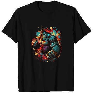 Discover Boxer Pet Gorilla Boxer Splash Graffiti Graphic T-Shirts