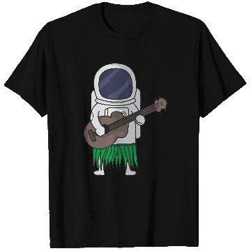 Discover Funny Ukulele Astronauts Outer Space Ukulele Luau Cute Funny Hawaii Gift T-Shirts