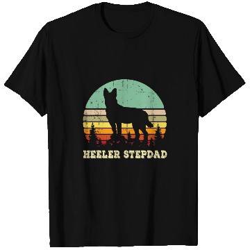 Discover Australian Cattle Pet Red Blue Heeler Stepdad Gift Australian Cattle Dog Step Dad T-Shirts