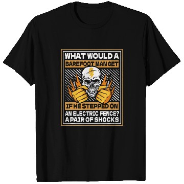 Discover Electrician Skull Lineman Engineer Construction Electrician T-Shirts