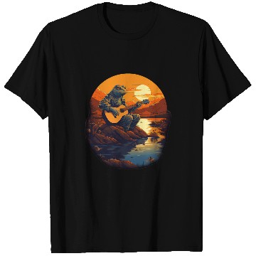 Discover Funny Guitar Mountain Lake Acoustic Guitar Toad 1 T-Shirts