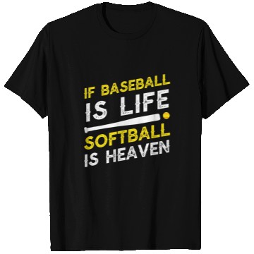 Discover Sport Baseball If Baseball Is Life Softball Is Heaven 1 T-Shirts