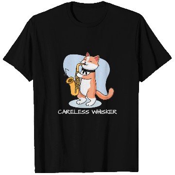 Discover Funny Saxophone Hilarious cat plays saxophone T-Shirts