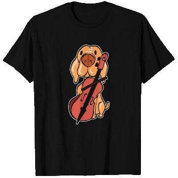 Discover Funny Cellist Dog Playing Cello Orchestra Member T-Shirts